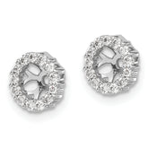10k White Gold Diamond Earring Jackets